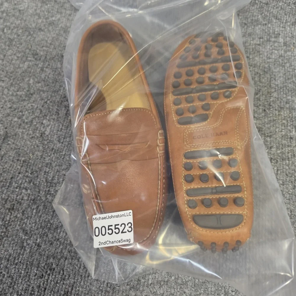 Cole Haan Grant Canoe Penny Loafers Mens 8.5M Brown Leather Driving Shoes C12134